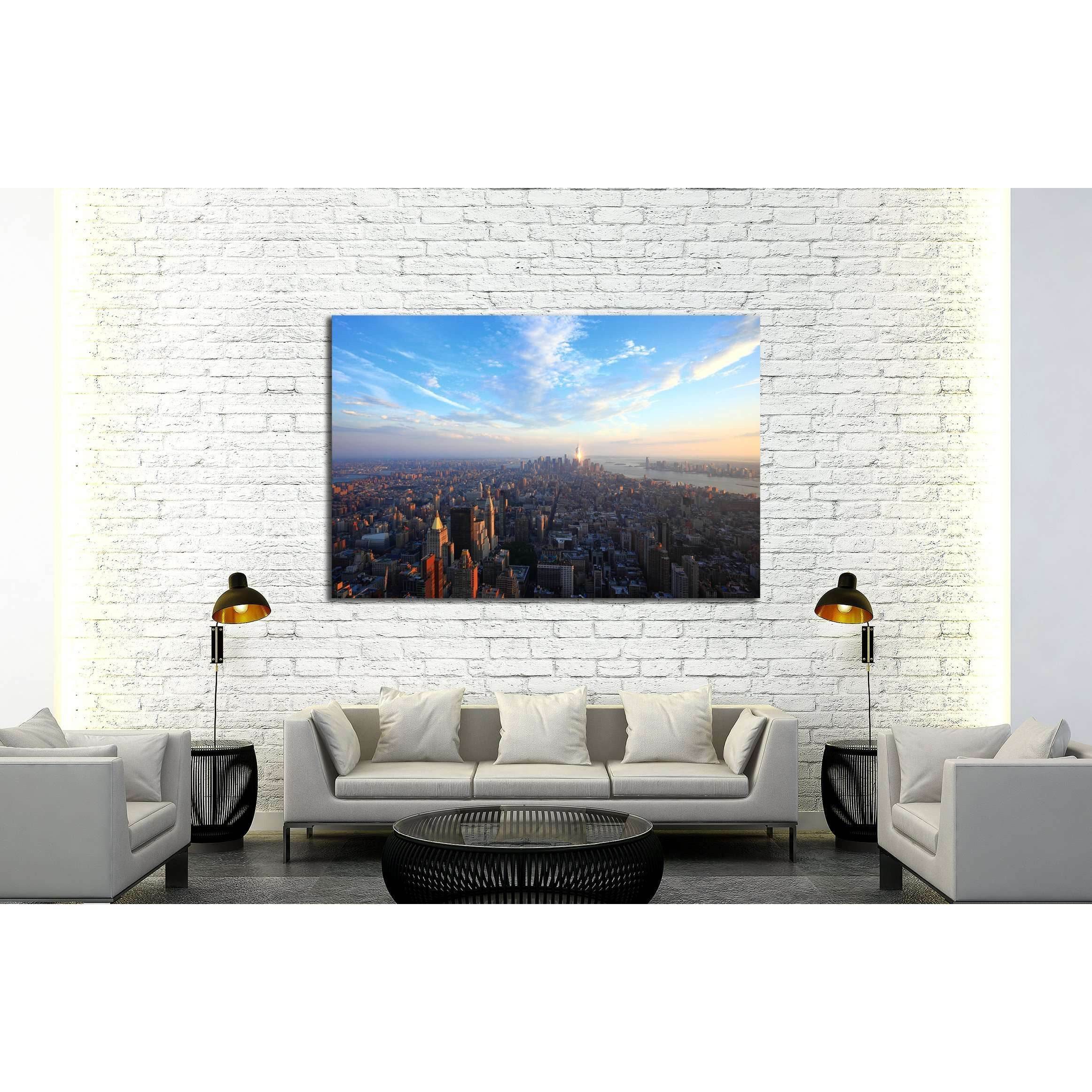 Manhattan at sunset №2634 Ready to Hang Canvas PrintCanvas art arrives ready to hang, with hanging accessories included and no additional framing required. Every canvas print is hand-crafted, made on-demand at our workshop and expertly stretched around 10