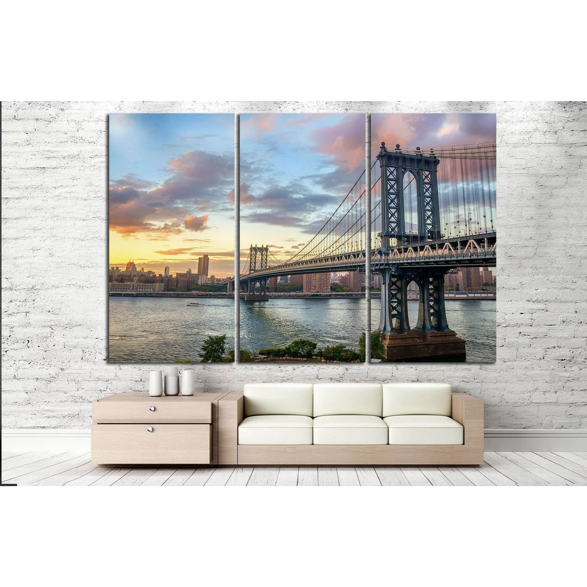 Manhattan Bridge at Sunset №866 Ready to Hang Canvas PrintCanvas art arrives ready to hang, with hanging accessories included and no additional framing required. Every canvas print is hand-crafted, made on-demand at our workshop and expertly stretched aro