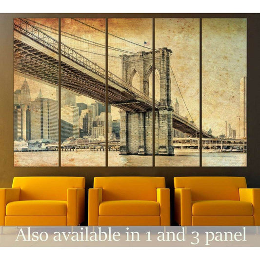 Manhattan Bridge №119 Ready to Hang Canvas PrintCanvas art arrives ready to hang, with hanging accessories included and no additional framing required. Every canvas print is hand-crafted, made on-demand at our workshop and expertly stretched around 100% N