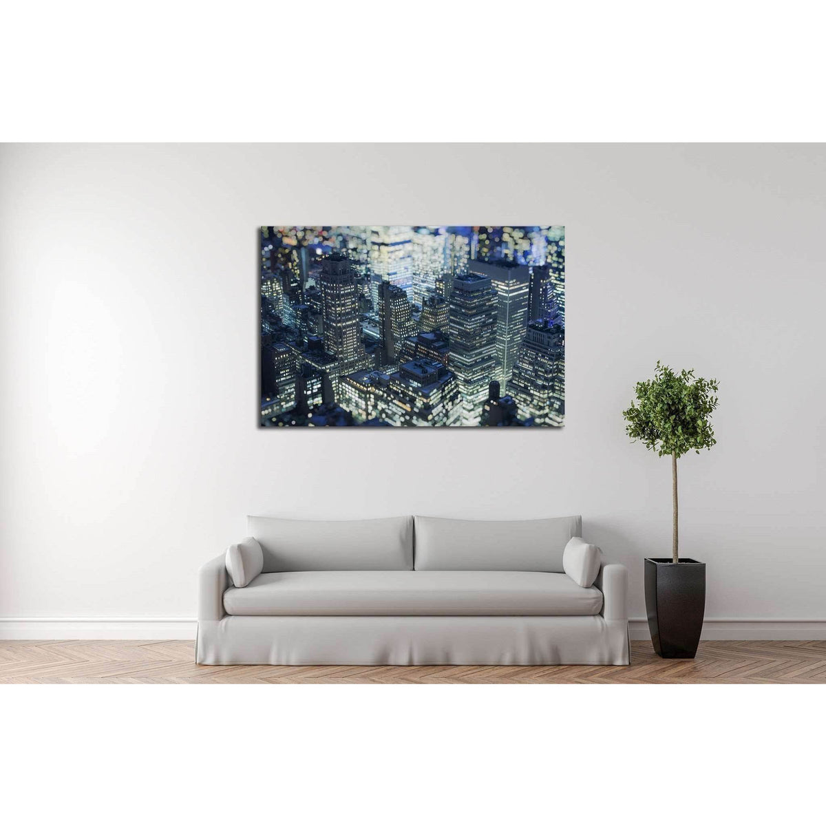 Manhattan Skyline ,New York City,blurred background №2054 Ready to Hang Canvas PrintCanvas art arrives ready to hang, with hanging accessories included and no additional framing required. Every canvas print is hand-crafted, made on-demand at our workshop