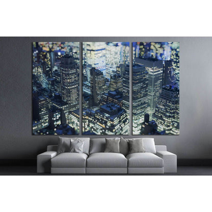 Manhattan Skyline ,New York City,blurred background №2054 Ready to Hang Canvas PrintCanvas art arrives ready to hang, with hanging accessories included and no additional framing required. Every canvas print is hand-crafted, made on-demand at our workshop