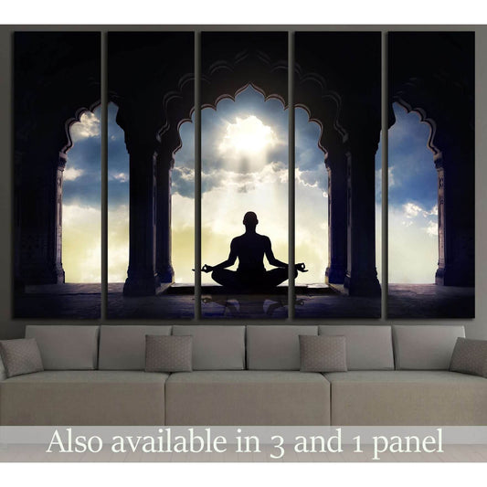 Meditating in old temple №701 Ready to Hang Canvas PrintCanvas art arrives ready to hang, with hanging accessories included and no additional framing required. Every canvas print is hand-crafted, made on-demand at our workshop and expertly stretched aroun