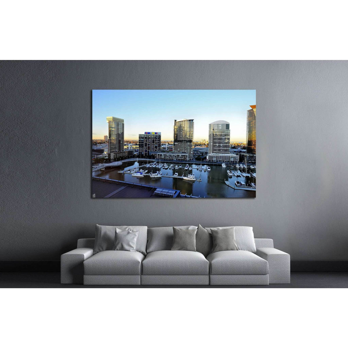 MELBOURNE, AUSTRALIA , Docklands is one of the largest urban renewal projects in Victoria №2053 Ready to Hang Canvas PrintCanvas art arrives ready to hang, with hanging accessories included and no additional framing required. Every canvas print is hand-cr