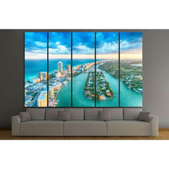 Miami Beach №1030 Ready to Hang Canvas PrintCanvas art arrives ready to hang, with hanging accessories included and no additional framing required. Every canvas print is hand-crafted, made on-demand at our workshop and expertly stretched around 100% North