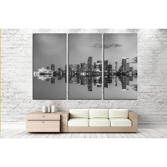 Miami Сity Skyline №528 Ready to Hang Canvas PrintCanvas art arrives ready to hang, with hanging accessories included and no additional framing required. Every canvas print is hand-crafted, made on-demand at our workshop and expertly stretched around 100%