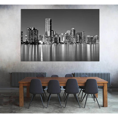 Miami Skyline №1099 Ready to Hang Canvas PrintCanvas art arrives ready to hang, with hanging accessories included and no additional framing required. Every canvas print is hand-crafted, made on-demand at our workshop and expertly stretched around 100% Nor