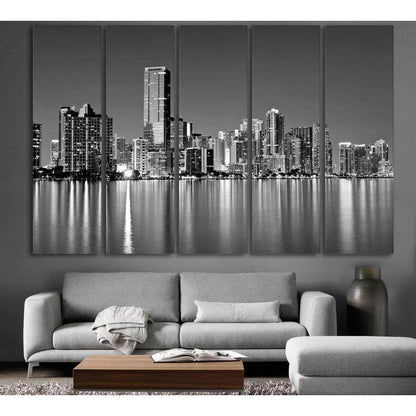 Miami Skyline №1099 Ready to Hang Canvas PrintCanvas art arrives ready to hang, with hanging accessories included and no additional framing required. Every canvas print is hand-crafted, made on-demand at our workshop and expertly stretched around 100% Nor