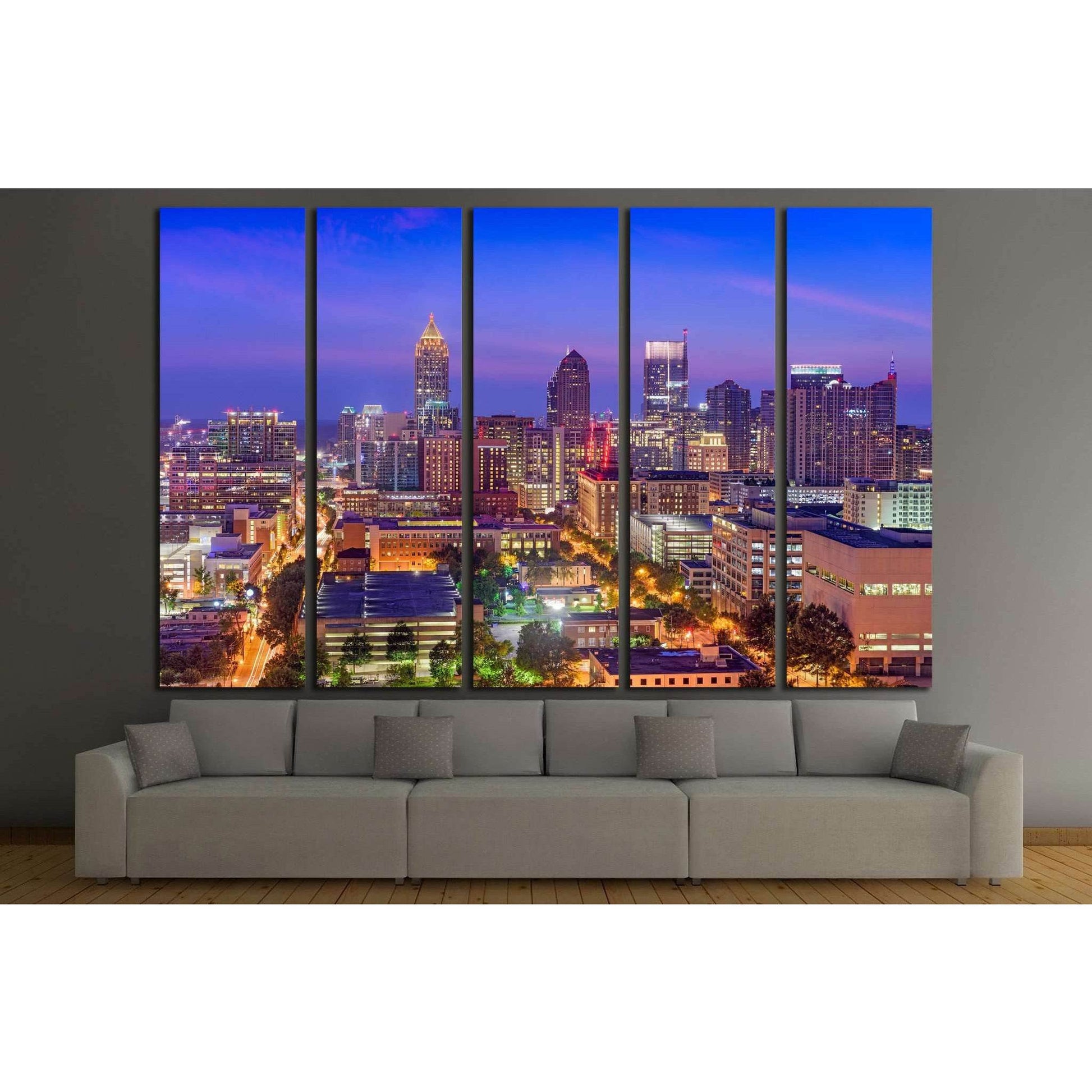 Midtown Atlanta Skyline №1729 Ready to Hang Canvas PrintCanvas art arrives ready to hang, with hanging accessories included and no additional framing required. Every canvas print is hand-crafted, made on-demand at our workshop and expertly stretched aroun