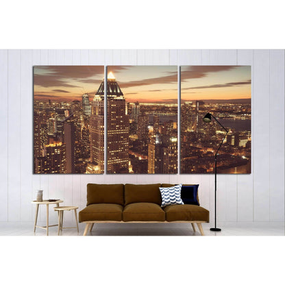 Midtown Manhattan New York skyline at night №1539 Ready to Hang Canvas PrintCanvas art arrives ready to hang, with hanging accessories included and no additional framing required. Every canvas print is hand-crafted, made on-demand at our workshop and expe