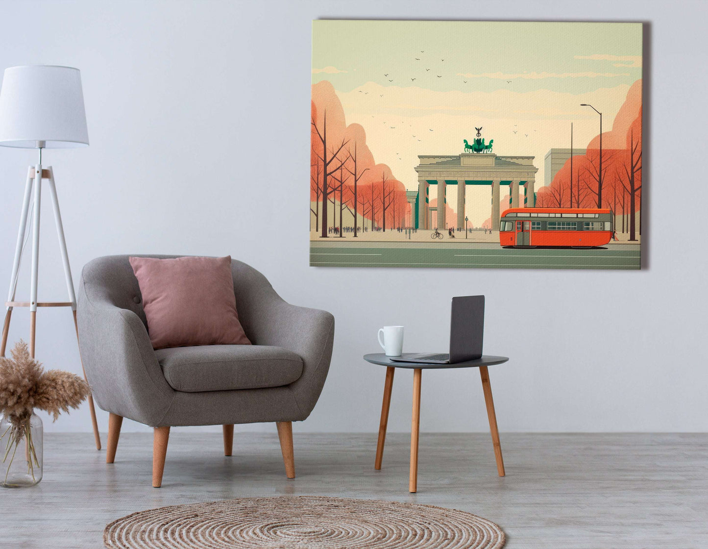 Minimalist Brandenburg Gate - Canvas Print - Artoholica Ready to Hang Canvas Print