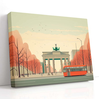 Minimalist Brandenburg Gate - Canvas Print - Artoholica Ready to Hang Canvas Print