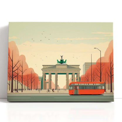 Minimalist Brandenburg Gate - Canvas Print - Artoholica Ready to Hang Canvas Print