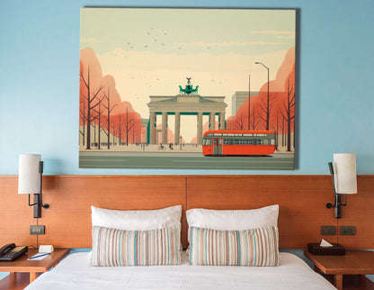 Minimalist Brandenburg Gate - Canvas Print - Artoholica Ready to Hang Canvas Print