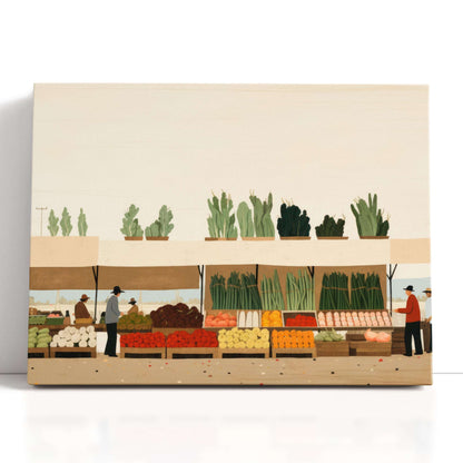 Minimalist Farmer’s Market - Canvas Print - Artoholica Ready to Hang Canvas Print