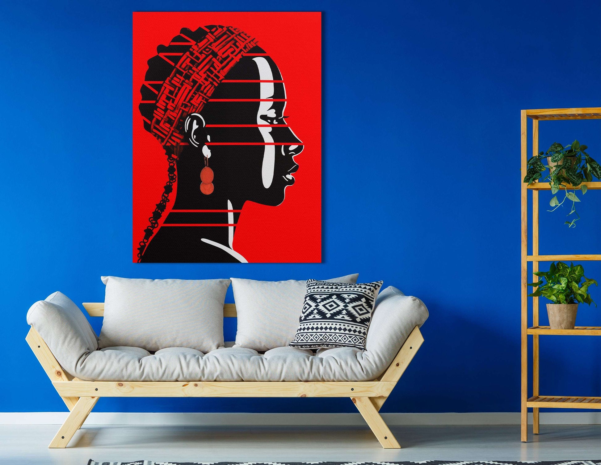 Minimalist Female Silhouette - Canvas Print - Artoholica Ready to Hang Canvas Print