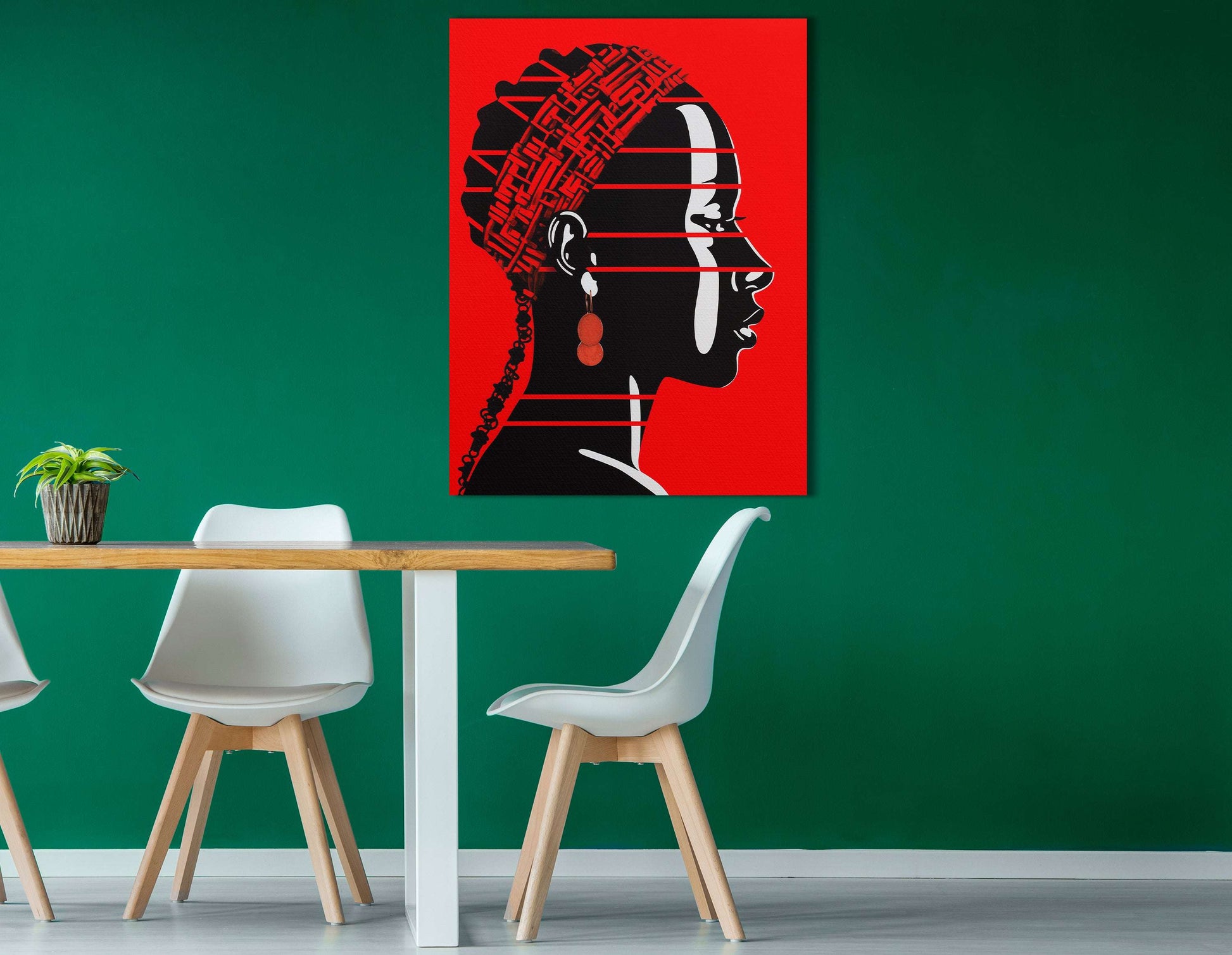 Minimalist Female Silhouette - Canvas Print - Artoholica Ready to Hang Canvas Print