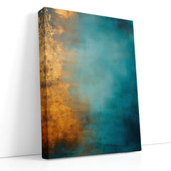 Misty Atmosphere in Blue & Gold - Canvas Print - Artoholica Ready to Hang Canvas Print