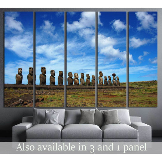 Moai at Ahu Tongariki, Easter Island, Chile №2493 Ready to Hang Canvas PrintCanvas art arrives ready to hang, with hanging accessories included and no additional framing required. Every canvas print is hand-crafted, made on-demand at our workshop and expe