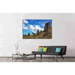 Moai at Rano Raraku, Easter Island, Chile №2492 Ready to Hang Canvas PrintCanvas art arrives ready to hang, with hanging accessories included and no additional framing required. Every canvas print is hand-crafted, made on-demand at our workshop and expert