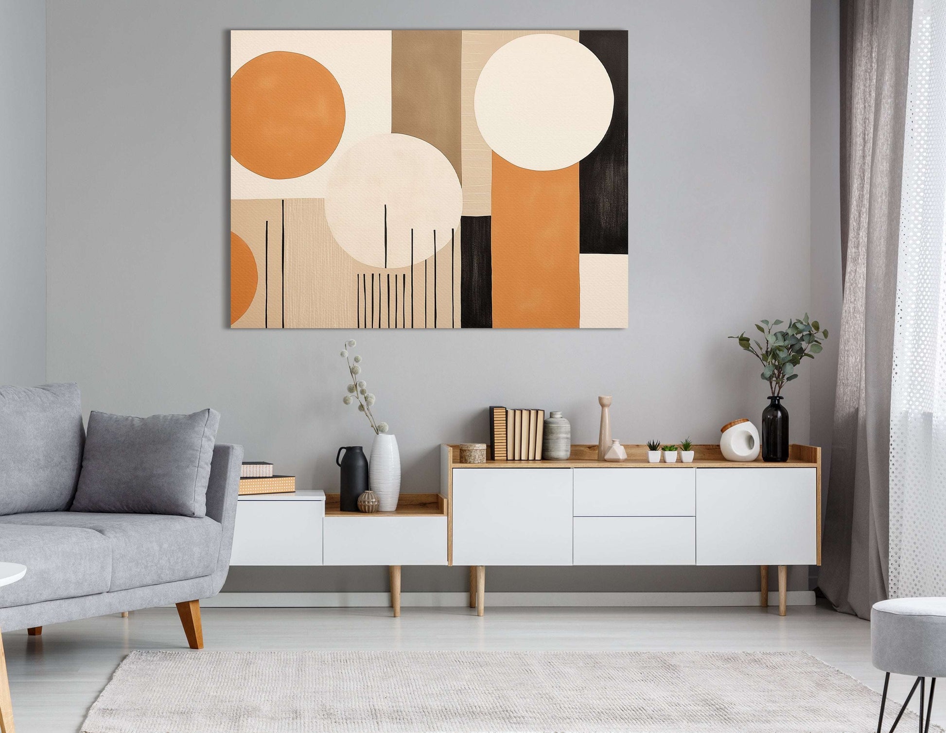 Modern Abstract Circle - Canvas Print - Artoholica Ready to Hang Canvas Print