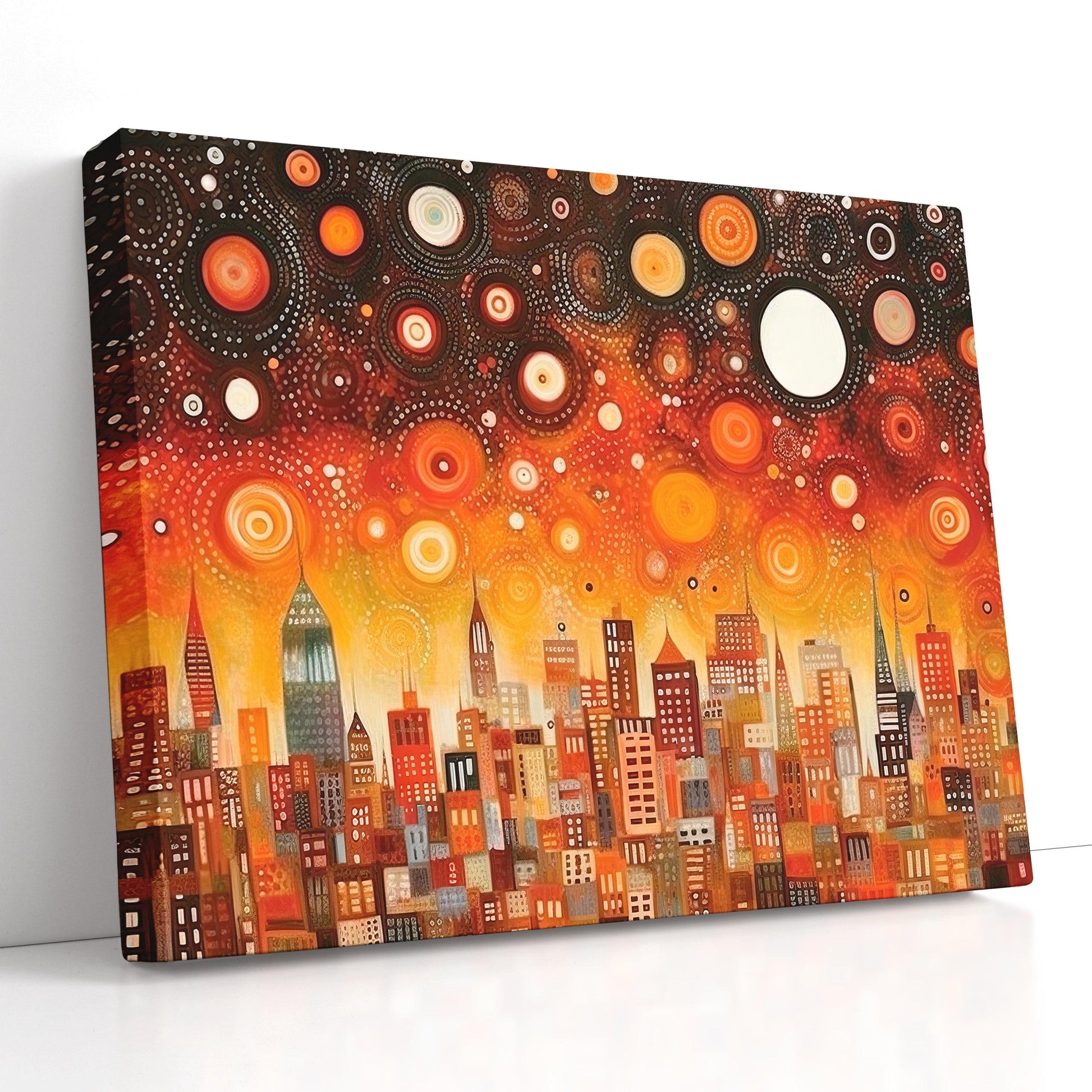 Modern and Abstract Canvas Print of Manhattan City - Artoholica Ready to Hang Canvas Print