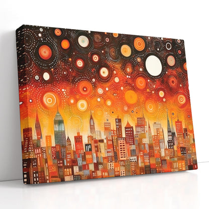 Modern and Abstract Canvas Print of Manhattan City - Artoholica Ready to Hang Canvas Print