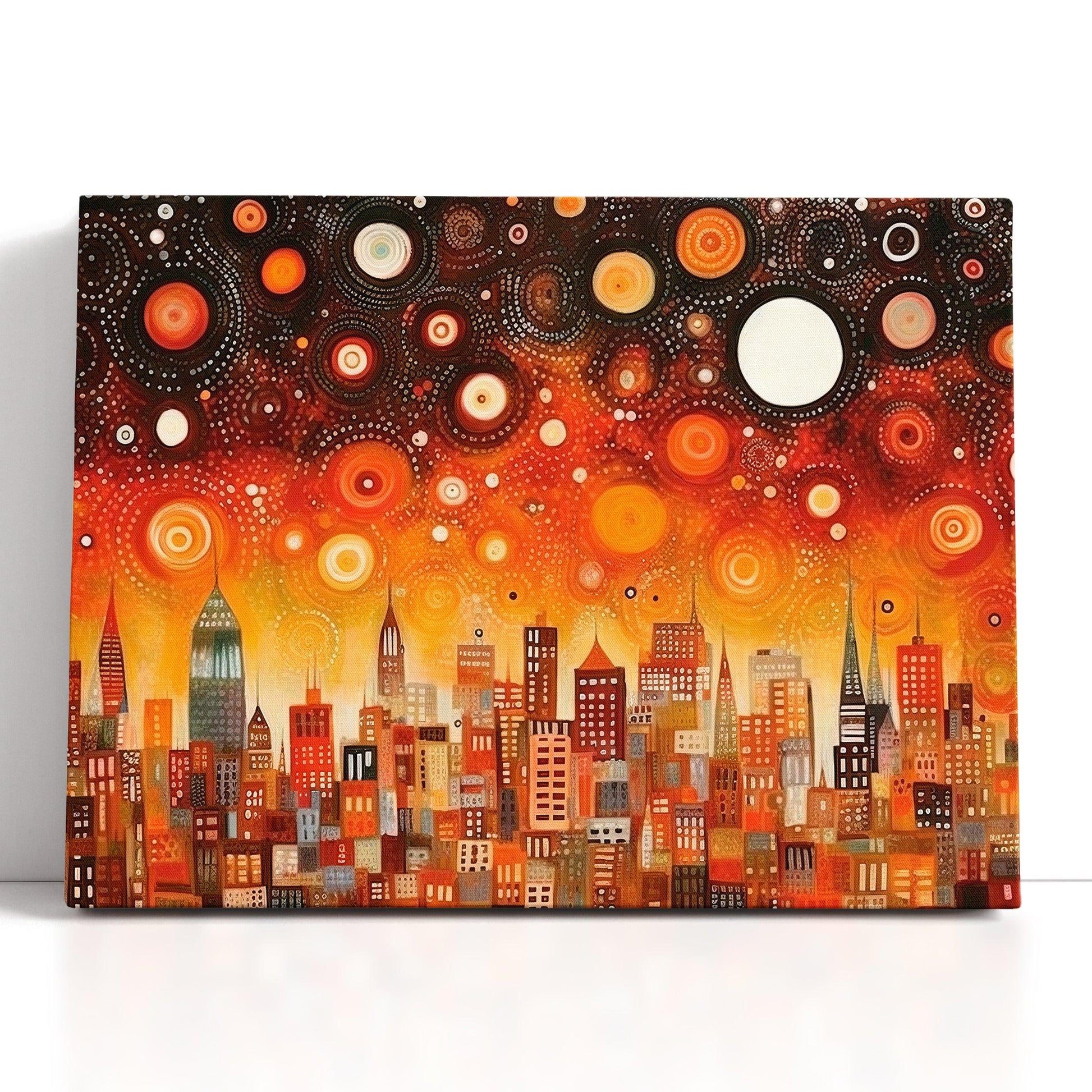 Modern and Abstract Canvas Print of Manhattan City - Artoholica Ready to Hang Canvas Print