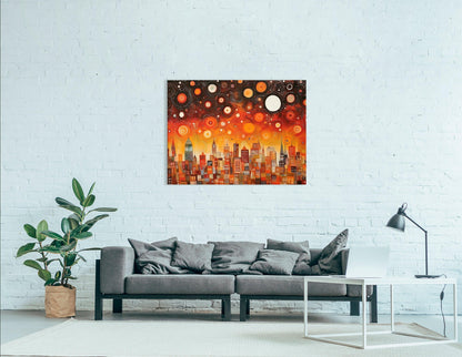 Modern and Abstract Canvas Print of Manhattan City - Artoholica Ready to Hang Canvas Print