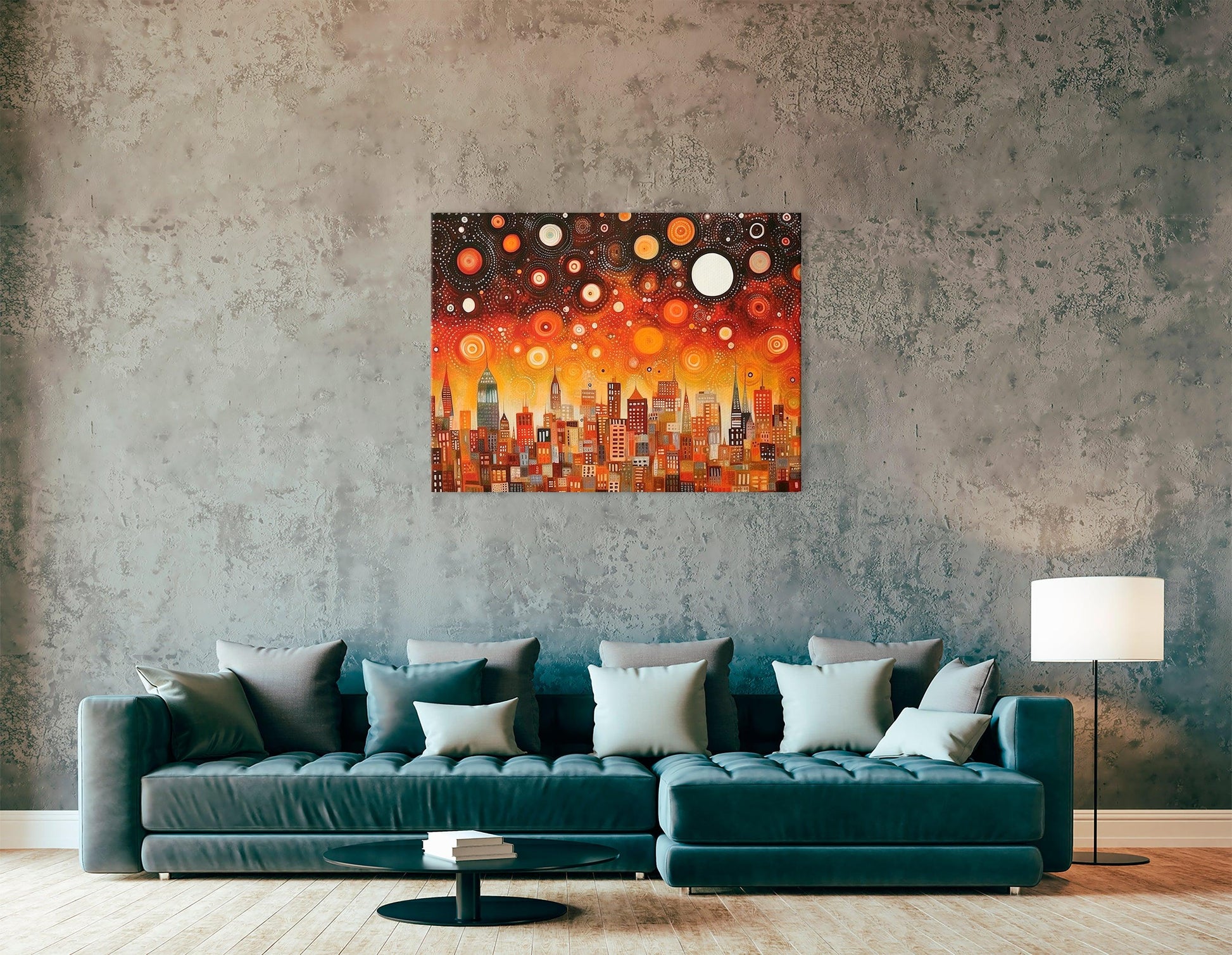 Modern and Abstract Canvas Print of Manhattan City - Artoholica Ready to Hang Canvas Print