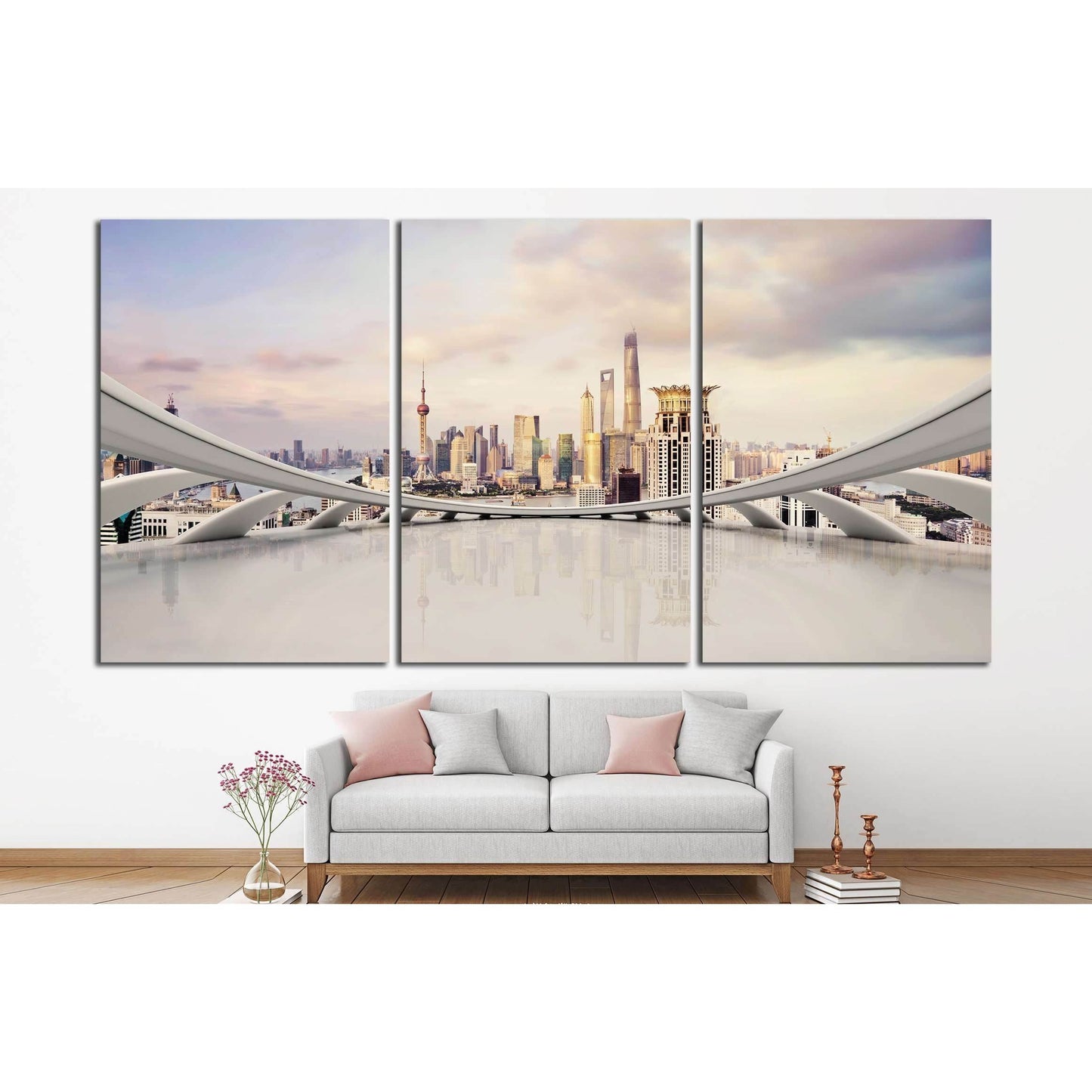 modern city skyline,traffic and cityscape in Shanghai, China №1522 Ready to Hang Canvas PrintCanvas art arrives ready to hang, with hanging accessories included and no additional framing required. Every canvas print is hand-crafted, made on-demand at our