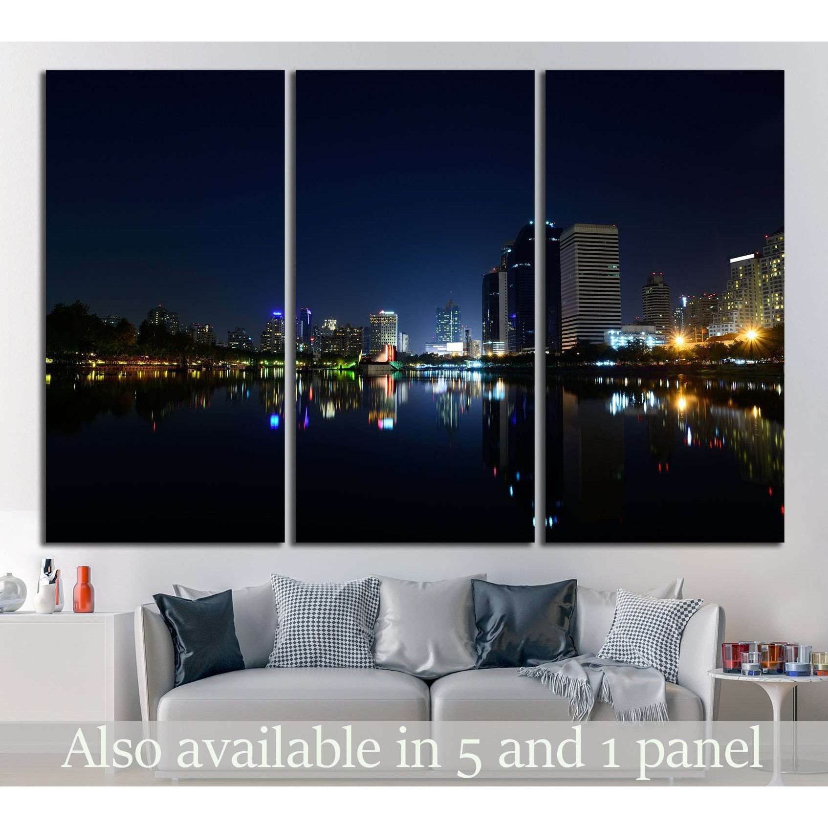 Modern city view of Bangkok №827 Ready to Hang Canvas PrintCanvas art arrives ready to hang, with hanging accessories included and no additional framing required. Every canvas print is hand-crafted, made on-demand at our workshop and expertly stretched ar