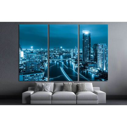 Modern city view of Bangkok, Thailand. Cityscape №2612 Ready to Hang Canvas PrintCanvas art arrives ready to hang, with hanging accessories included and no additional framing required. Every canvas print is hand-crafted, made on-demand at our workshop and