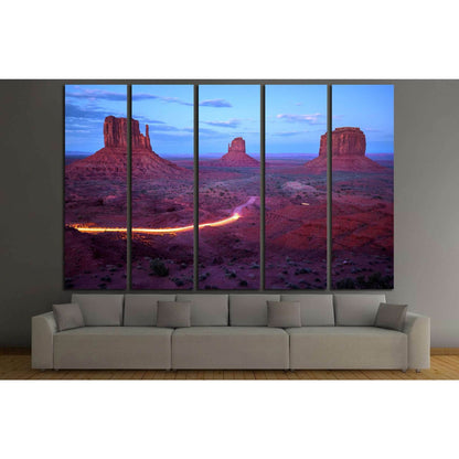 Monument Valley at dusk after sunset, Utah border, Arizona, USA №2000 Ready to Hang Canvas PrintCanvas art arrives ready to hang, with hanging accessories included and no additional framing required. Every canvas print is hand-crafted, made on-demand at o