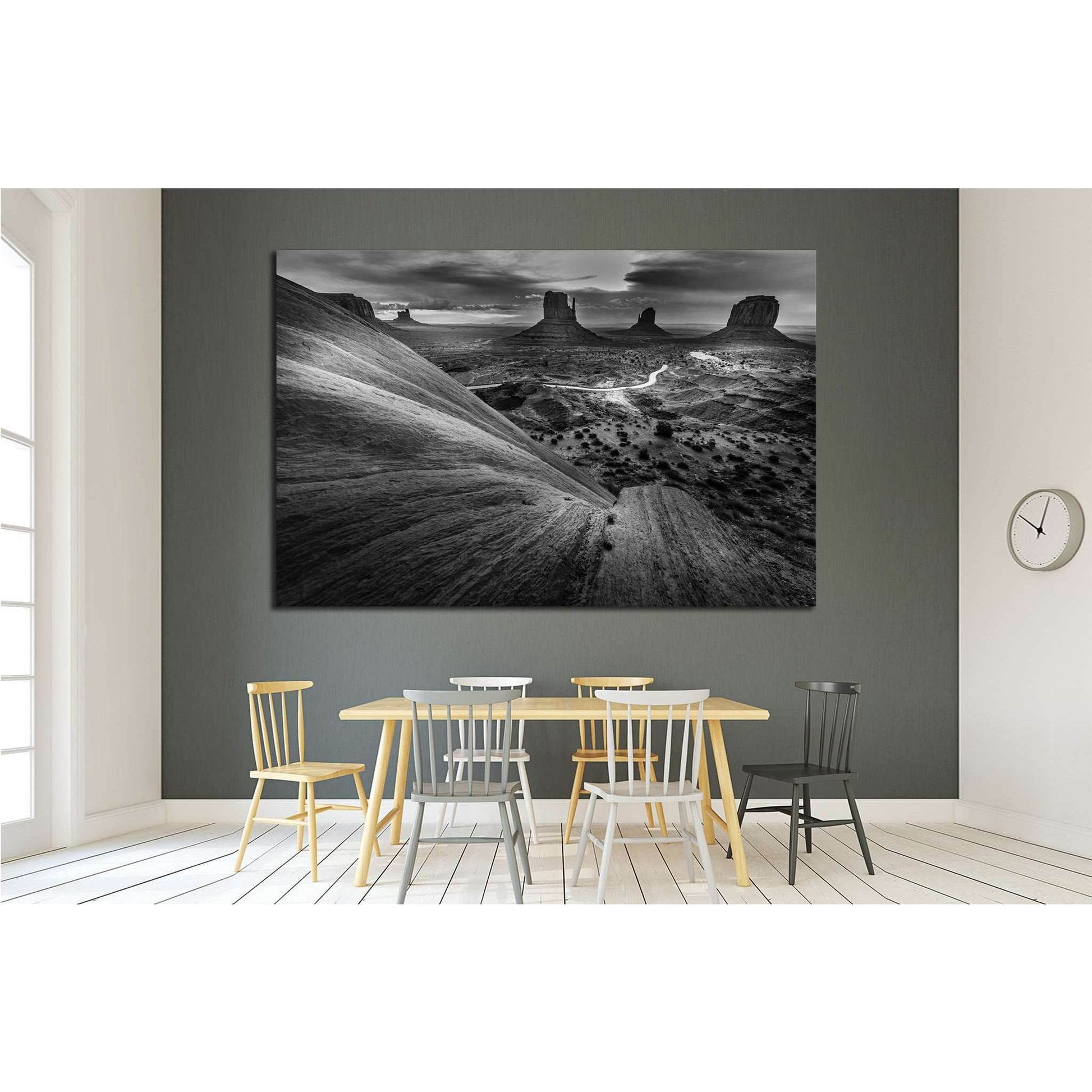 Monument Valley Black and White Famous American Landscapes №1992 Ready to Hang Canvas PrintCanvas art arrives ready to hang, with hanging accessories included and no additional framing required. Every canvas print is hand-crafted, made on-demand at our wo