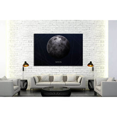 Moon - High resolution images presents planets of the solar system. №2449 Ready to Hang Canvas PrintCanvas art arrives ready to hang, with hanging accessories included and no additional framing required. Every canvas print is hand-crafted, made on-demand