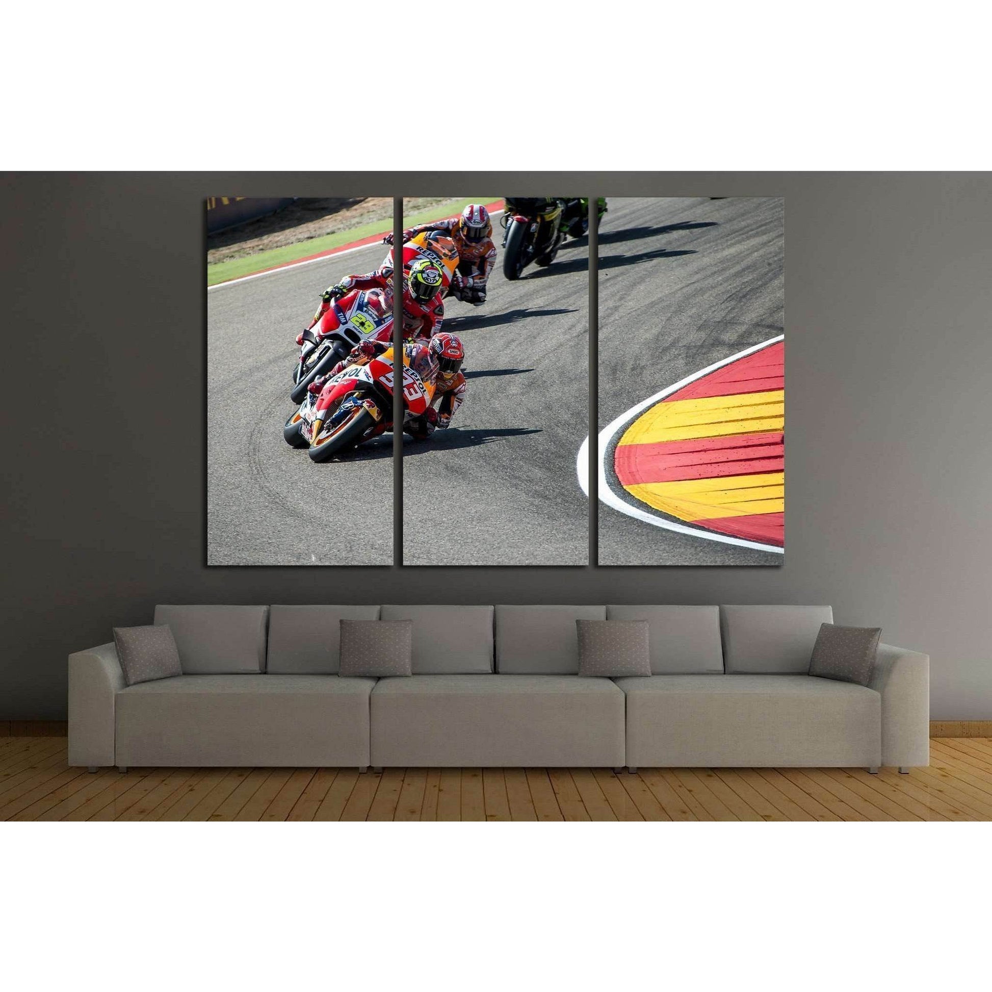 Moto GP Riders №164 Ready to Hang Canvas PrintCanvas art arrives ready to hang, with hanging accessories included and no additional framing required. Every canvas print is hand-crafted, made on-demand at our workshop and expertly stretched around 100% Nor