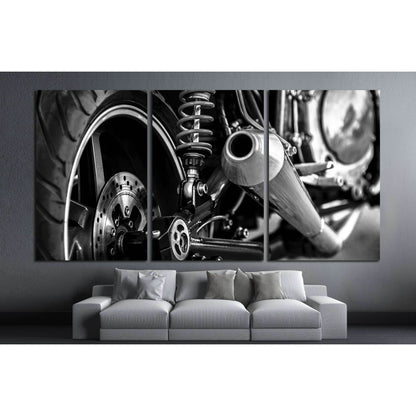 Motorbike rear in black and white №3279 Ready to Hang Canvas PrintCanvas art arrives ready to hang, with hanging accessories included and no additional framing required. Every canvas print is hand-crafted, made on-demand at our workshop and expertly stret