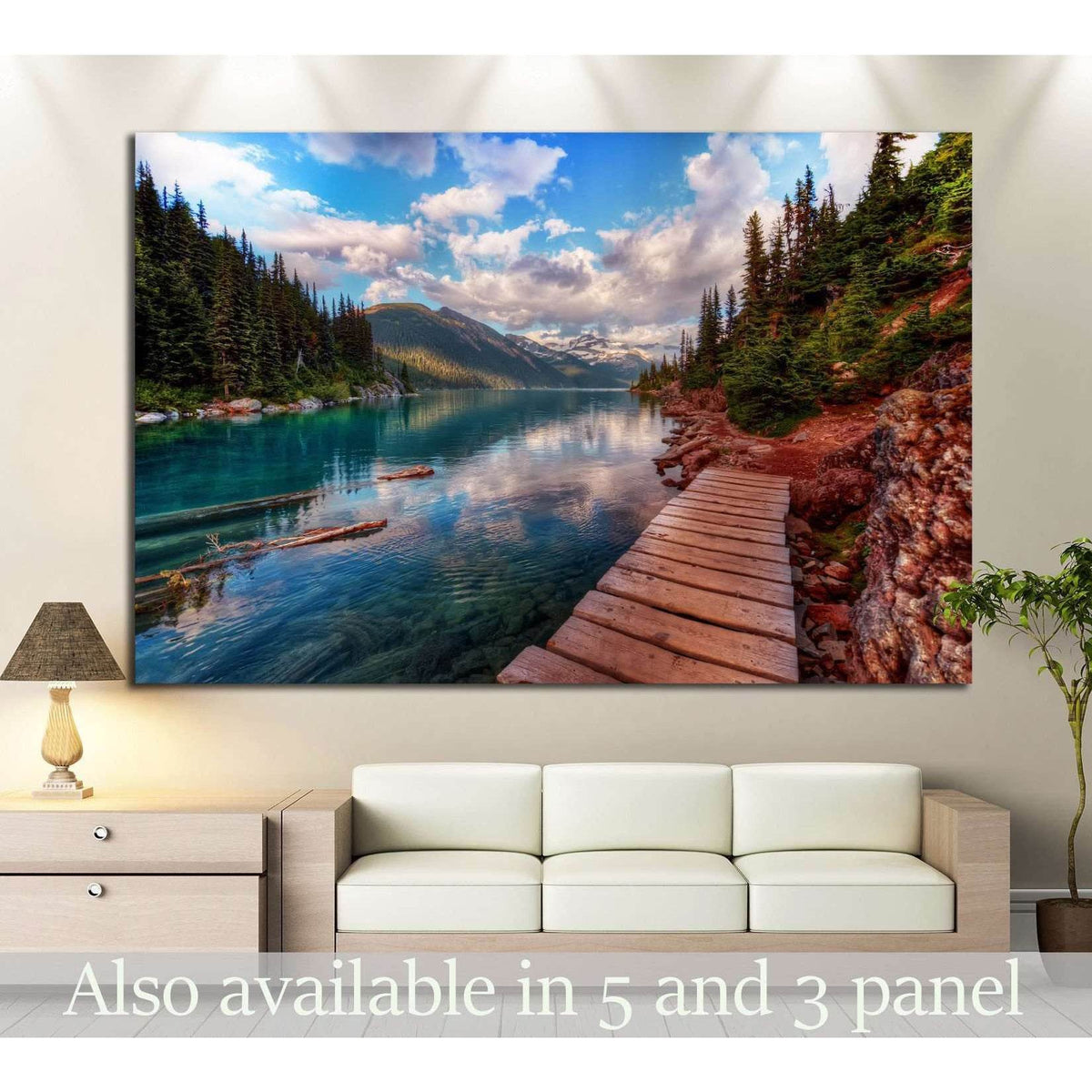 Mountain lake and evergreen trees №649 Ready to Hang Canvas PrintCanvas art arrives ready to hang, with hanging accessories included and no additional framing required. Every canvas print is hand-crafted, made on-demand at our workshop and expertly stretc