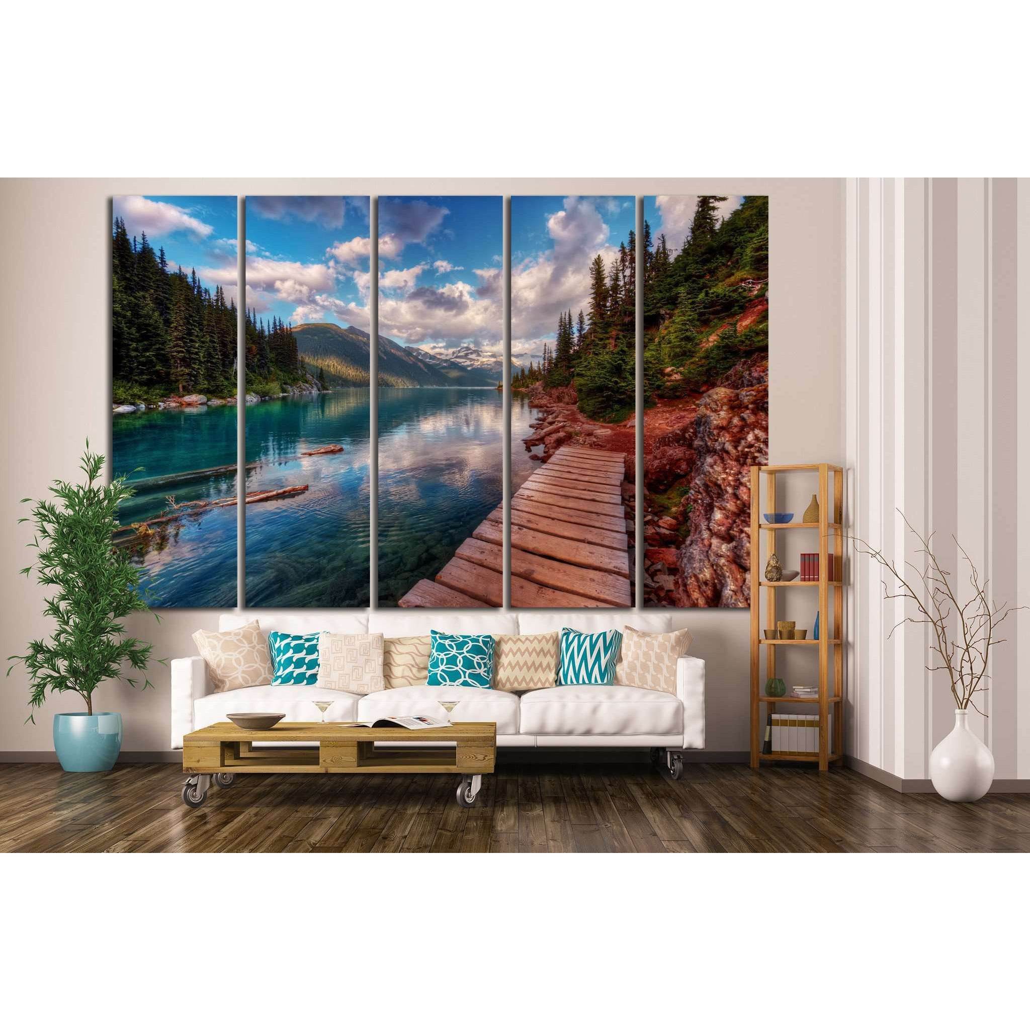 Mountain lake and evergreen trees №649 Ready to Hang Canvas PrintCanvas art arrives ready to hang, with hanging accessories included and no additional framing required. Every canvas print is hand-crafted, made on-demand at our workshop and expertly stretc