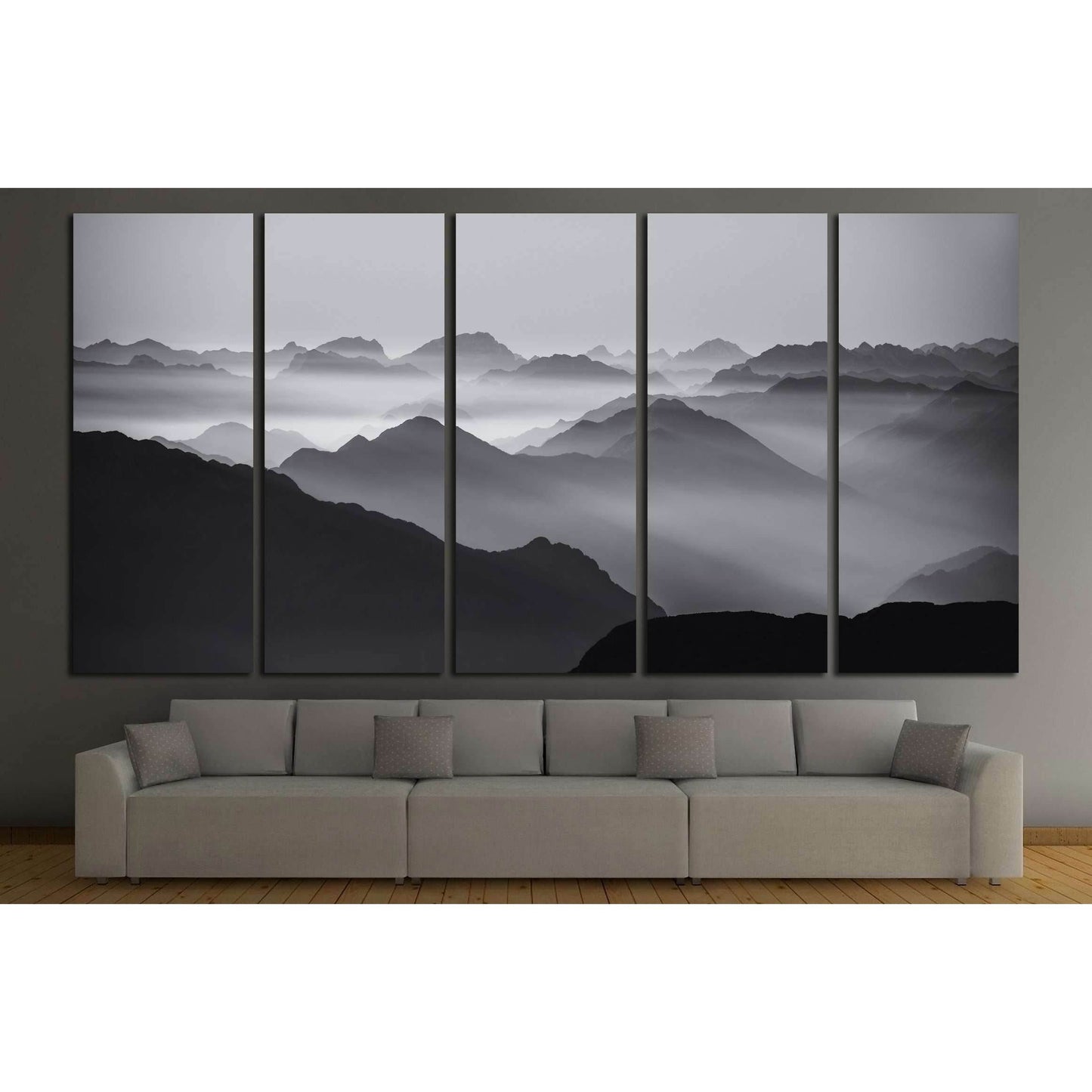 Mountain silhouettes №3196 Ready to Hang Canvas PrintCanvas art arrives ready to hang, with hanging accessories included and no additional framing required. Every canvas print is hand-crafted, made on-demand at our workshop and expertly stretched around 1