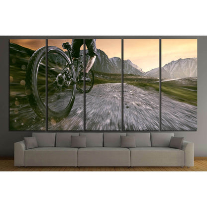 Mountainbiker goes uphill №3254 Ready to Hang Canvas PrintCanvas art arrives ready to hang, with hanging accessories included and no additional framing required. Every canvas print is hand-crafted, made on-demand at our workshop and expertly stretched aro