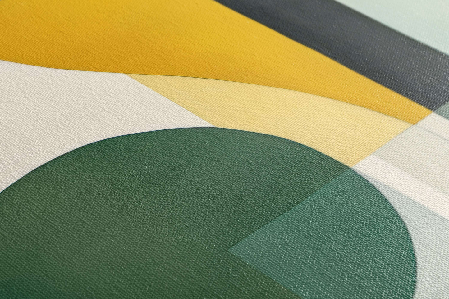 Muted Palette of Green, Yellow, and Black - Canvas Print - Artoholica Ready to Hang Canvas Print