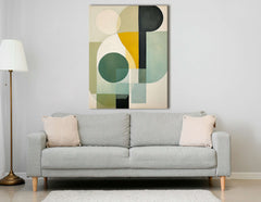 Muted Palette of Green, Yellow, and Black - Canvas Print - Artoholica Ready to Hang Canvas Print