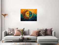 Mystical Harmony of Sun and Moon - Canvas Print - Artoholica Ready to Hang Canvas Print