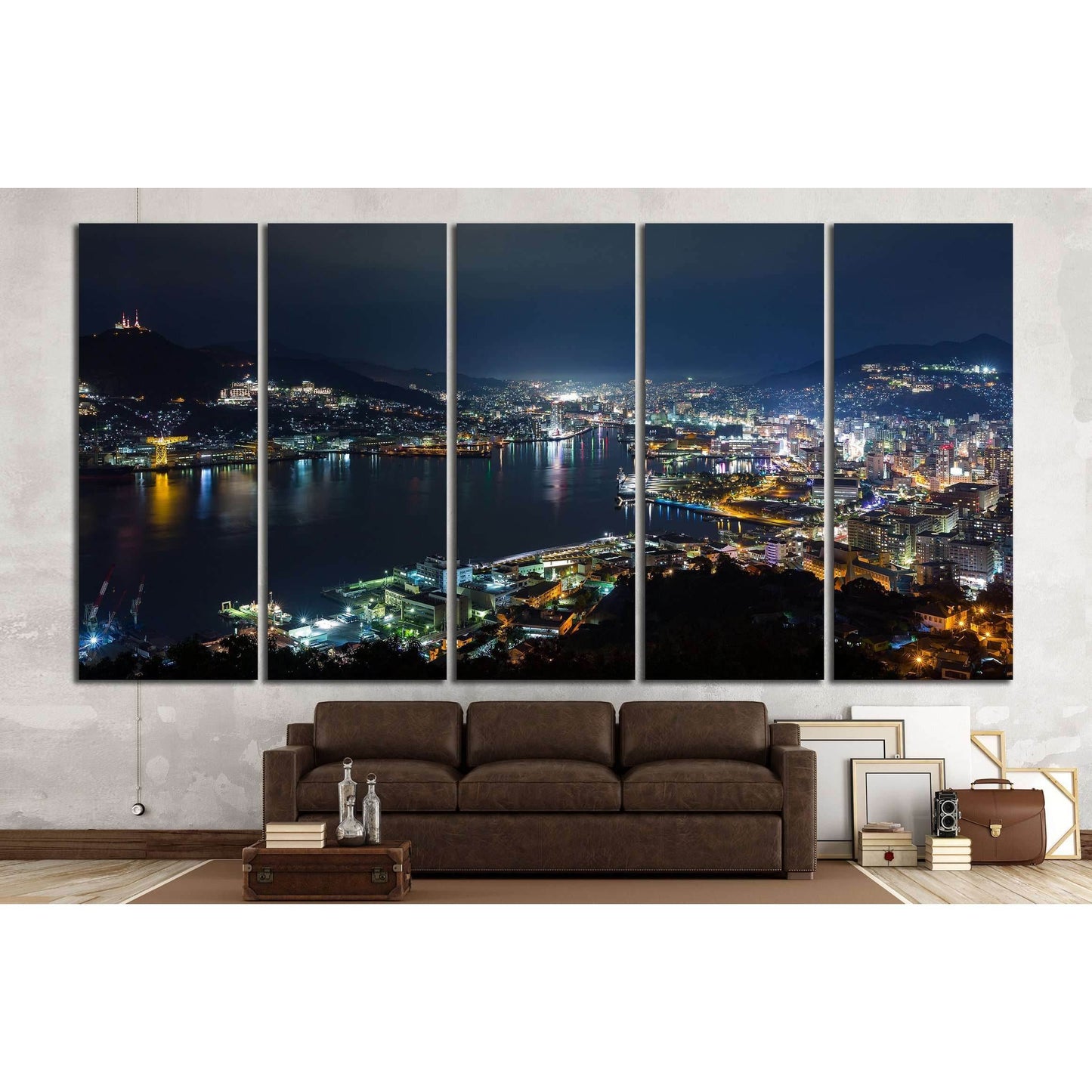 Nagasaki night №2950 Ready to Hang Canvas PrintCanvas art arrives ready to hang, with hanging accessories included and no additional framing required. Every canvas print is hand-crafted, made on-demand at our workshop and expertly stretched around 100% No