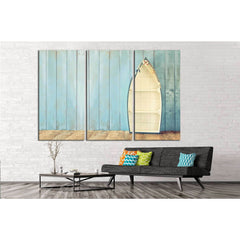 nautical boat shape shelves on wooden table №1403 Ready to Hang Canvas PrintCanvas art arrives ready to hang, with hanging accessories included and no additional framing required. Every canvas print is hand-crafted, made on-demand at our workshop and expe