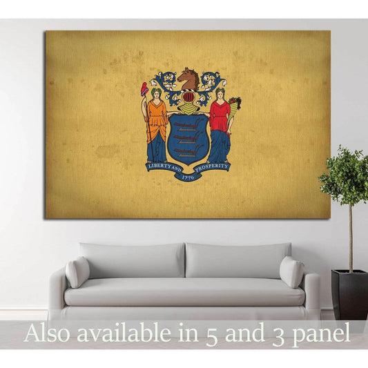 New Jersey flag №680 Ready to Hang Canvas PrintCanvas art arrives ready to hang, with hanging accessories included and no additional framing required. Every canvas print is hand-crafted, made on-demand at our workshop and expertly stretched around 100% No