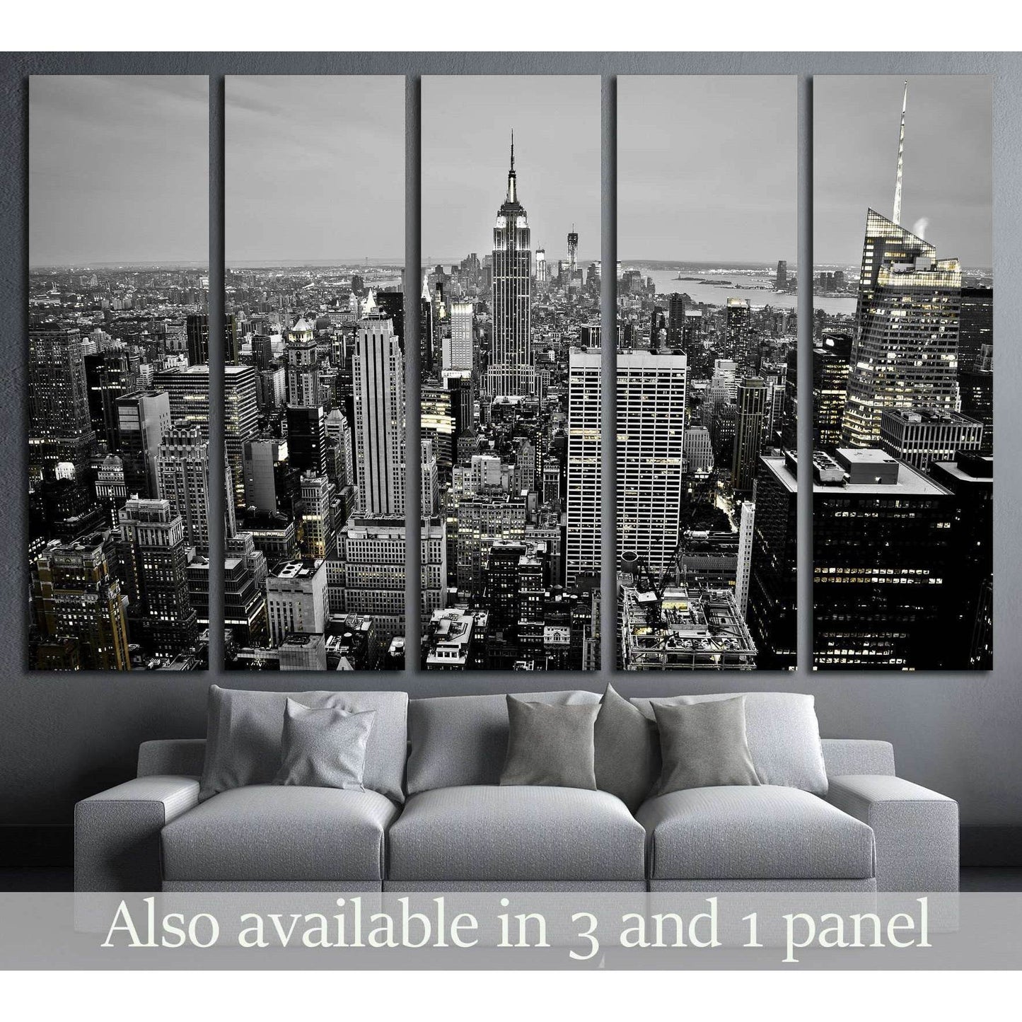 New York City Skyline at Night №2405 Ready to Hang Canvas PrintCanvas art arrives ready to hang, with hanging accessories included and no additional framing required. Every canvas print is hand-crafted, made on-demand at our workshop and expertly stretche