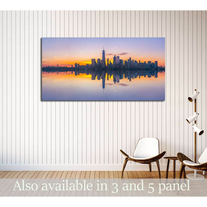 New York City Skyline Reflections at sunrise №3059 Ready to Hang Canvas PrintCanvas art arrives ready to hang, with hanging accessories included and no additional framing required. Every canvas print is hand-crafted, made on-demand at our workshop and exp