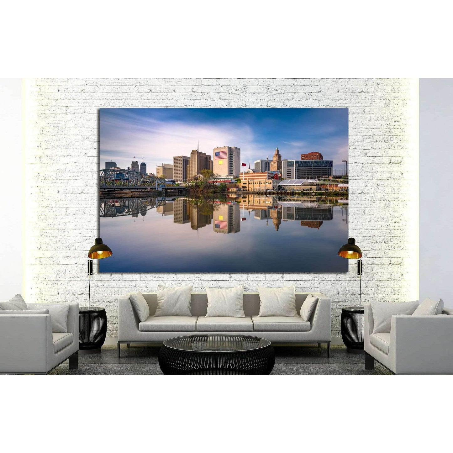 Newark, New Jersey, USA skyline on the Passaic River №1740 Ready to Hang Canvas PrintCanvas art arrives ready to hang, with hanging accessories included and no additional framing required. Every canvas print is hand-crafted, made on-demand at our workshop